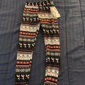 New Cozy Reindeer Pants Size Small